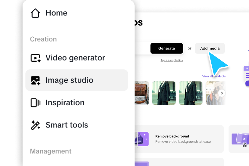 I-access ang tool ng video generator